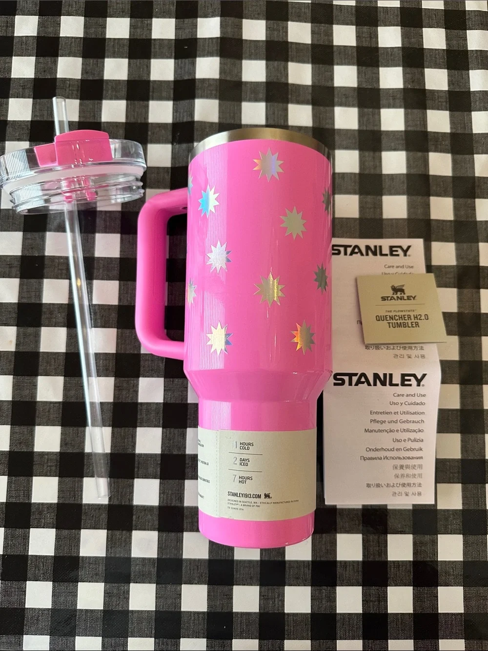 Stanley x Target Exclusive Popsicle Pink Starburst 40 oz Tumbler - Picture 4 of 4